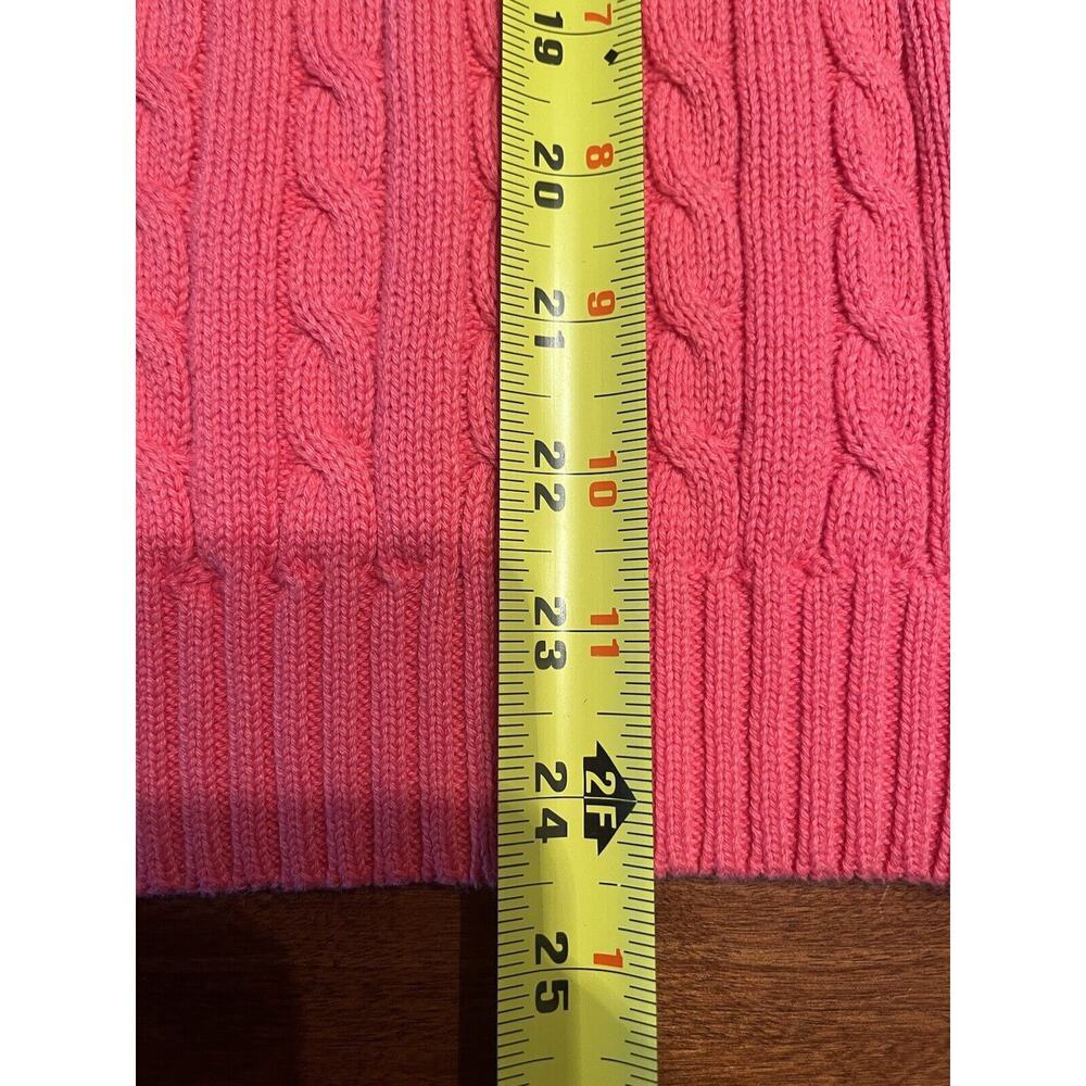 Ralph Lauren Black Label Cable Sweater Womens Pink Sz XL-XXL No Tag - Picture 5 of 6